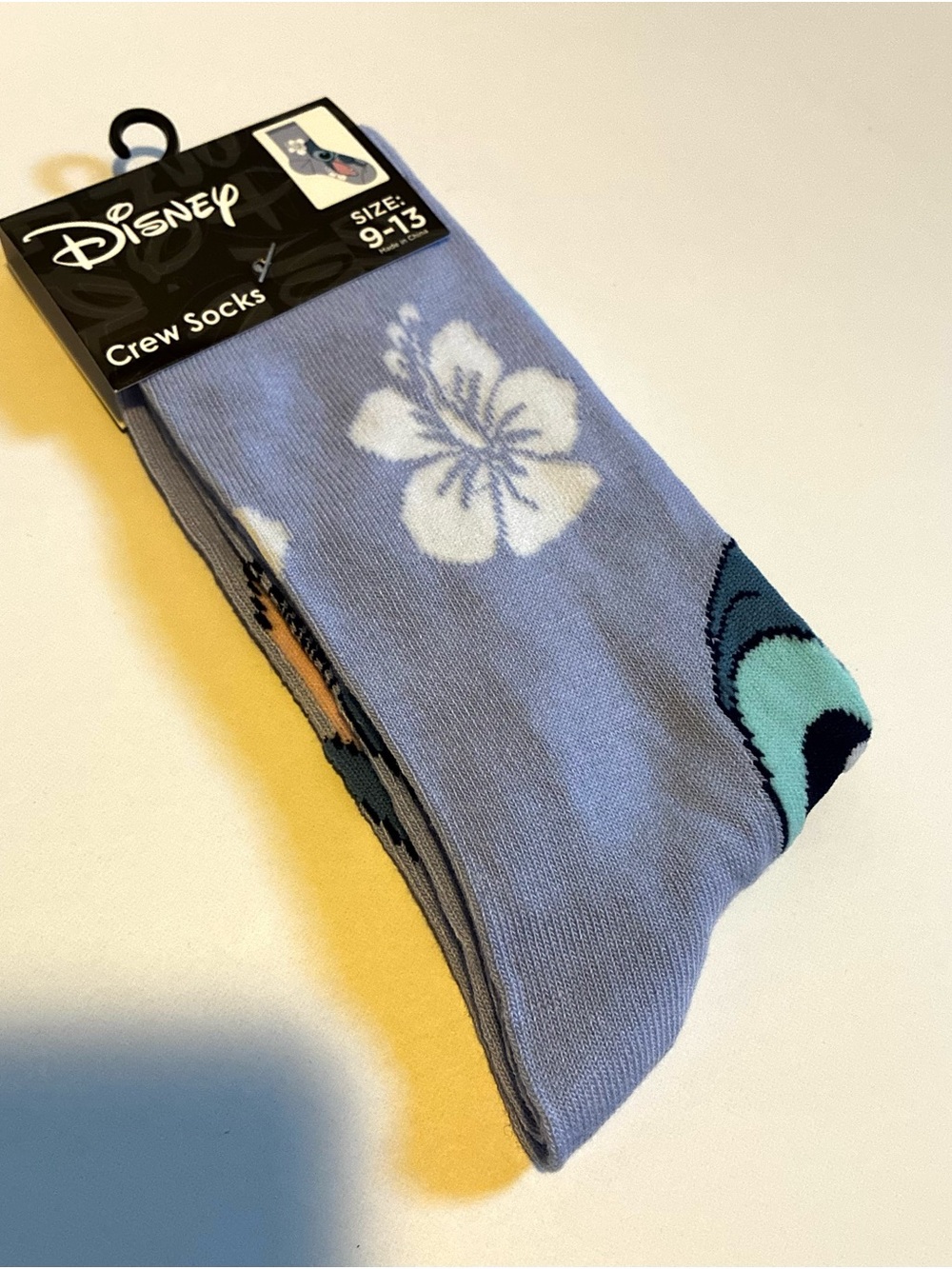 Disney Stitch Light Blue Crew Socks